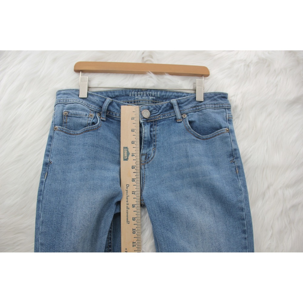 AEROPOSTALE Baby Bootcut Jeans Women's Size 8R Light Wash Blue Low Rise Y2K - Picture 6 of 12